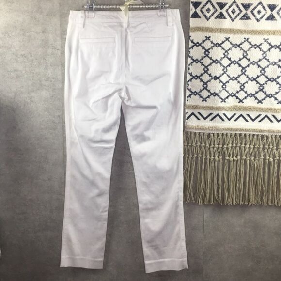 Lauren Ralph Lauren White Petite Straight-Leg Pants 2P Cotton/Elastane Blend - Picture 2 of 5